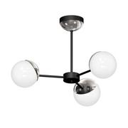 Lampy sufitowe - Luminex Lampa wisząca Sphere 8881 lampa sufitowa żyrandol 3x60W E27 czarna chrom - miniaturka - grafika 1