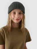 Koszulki dla dziewczynek - 4F T-shirt gładki dziewczęcy - beżowy 146 (10-11 lat) - miniaturka - grafika 1