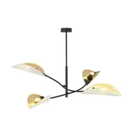 Lampy sufitowe - Emibig LOTUS 4 WHITE/GOLD 1107/4 lampa sufitowa żyrandol oryginalny Design abażury 1107/4 - miniaturka - grafika 1