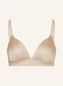 Biustonosze - Hanro Biustonosz Usztywniany Satin Deluxe Z Satyny beige - miniaturka - grafika 1