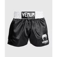 Spodnie sportowe męskie - Venum Spodenki Muay Thaï Classic Shorts White/Black Gold - miniaturka - grafika 1