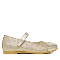 Buty dla dziewczynek - Baleriny Tommy Hilfiger T1A3-34413-0454 S Złoty - miniaturka - grafika 1