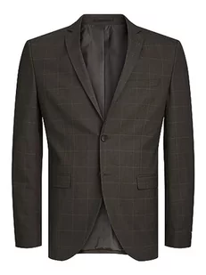 Bestseller A/S Męska marynarka Jprsolaris Check Blazer Sn, Czekoladowy tort/Checks:super slim fit, 54 - Marynarki męskie - miniaturka - grafika 1