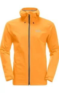 Jack Wolfskin Męska kurtka przeciwdeszczowa HIGHEST PEAK JACKET M (1115131_3087) wodoodporna i wiatroszczelna, wygodna, pomarańczowa pop XL EU - Kurtki męskie - miniaturka - grafika 1