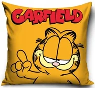Poszewki na poduszki - GARFIELD KOT poszewka na poduszkę jasiek 40x40 welurowa VELVET - miniaturka - grafika 1