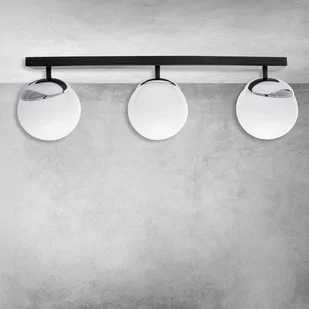 EULUNA Sfera lampa sufitowa 3-pkt. szkło/czarna/chrom - Lampy sufitowe - miniaturka - grafika 4