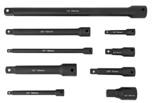 Zestaw przedłużek 1/2" 3/8" 1/4" 9szt. FALON TECH - Klucze i nasadki - miniaturka - grafika 2