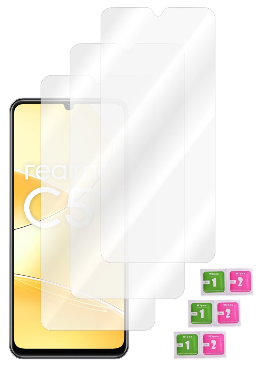 Szkło ochronne do REALME C51 4G hartowane 0,33mm szybka na ekran 9H 3 szt
