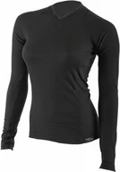 Koszulki sportowe damskie - COOL V-dekolt T-shirt z długim rękawem - damski .L .czarny - miniaturka - grafika 1