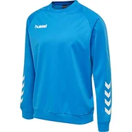 Bluzy męskie - Hummel Hummel Bluza męska Promo Poly, bleu clair, 2XL EU 205874-7428 - miniaturka - grafika 1