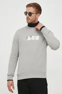 Bluzy męskie - Calvin Klein bluza męska kolor szary z nadrukiem - miniaturka - grafika 1