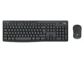 Myszki - Logitech MK370 Combo for Business klawiatura Dołączona myszka Biuro RF Wireless + Bluetooth QWERTY Portugalski Grafitowy 920-012070 - miniaturka - grafika 1
