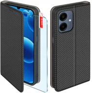 Etui i futerały do telefonów - Etui z klapką do Samsung A06 Zamykane Czarne Futerał + Szkło 9H - miniaturka - grafika 1