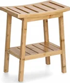 Półki łazienkowe - Zeller Stołek łazienkowy z półeczką, 40 x 25 x 46 cm - miniaturka - grafika 1