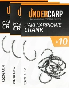 Undercarp Teflonowe haki karpiowe Crank 6 - Inne akcesoria dla wędkarzy - miniaturka - grafika 1