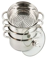 Garnki - Komplet garnków na parę 5 elementów 24cm L9-C34 - miniaturka - grafika 1