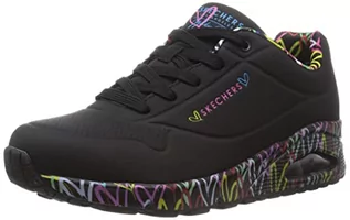 Sneakersy damskie - Skechers Damskie sneakersy UNO Loving Love, czarny, 40 EU - grafika 1