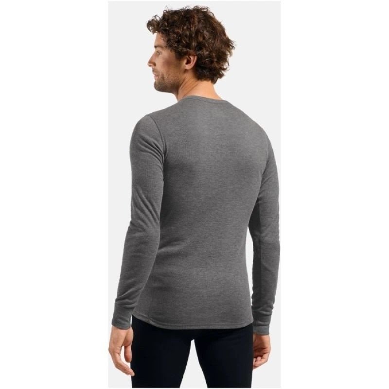 Bielizna termoaktywna z długim rękawem Odlo BL TOP crew neck s/s ACTIVE WARM roz. M Ciemnoszary