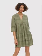 Sukienki - Vero Moda Sukienka codzienna Honey 10272501 Zielony Regular Fit - miniaturka - grafika 1