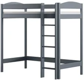 Łóżka dla dzieci i młodzieży - Szare łóżko dziecięce na antresoli z materacem M1-S90 - miniaturka - grafika 1