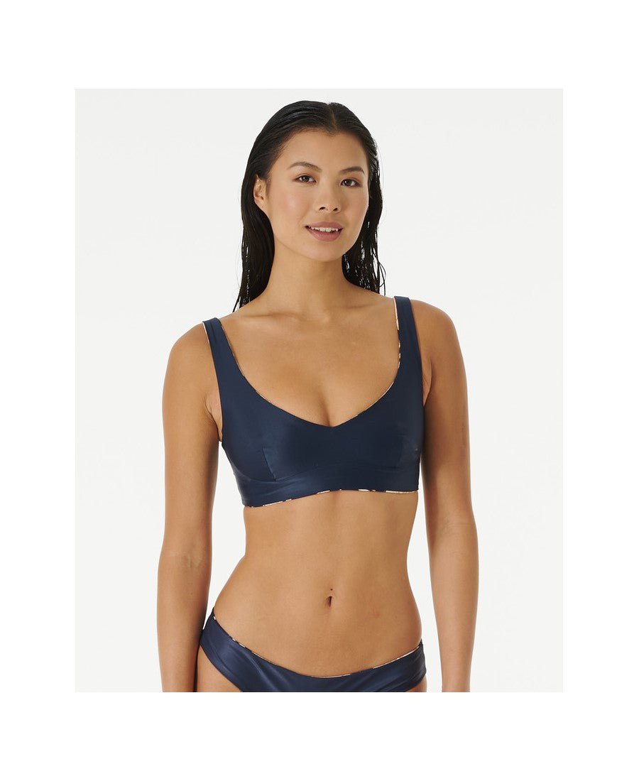 Top RIP CURL Mirage Revo Crop niebieski M