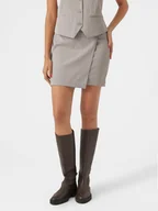 Spódnice - Vero Moda Spódnica mini Wendy 10301457 Szary Slim Fit - miniaturka - grafika 1