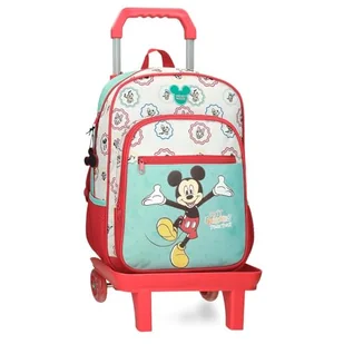 Joumma Disney Mickey Best Friends Together Plecak szkolny z wózkiem wielokolorowy 30 x 38 x 12 cm poliester 13,68 l, Biały, plecak szkolny na kółkach - Plecaki szkolne i tornistry - miniaturka - grafika 1