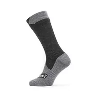 Skarpetki damskie - Sealskinz Sealskinz Waterproof All Weather Skarpetki, black/grey marl L EU 43-46 2020 Skarpetki wełniane 11100061010130 - miniaturka - grafika 1