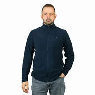 Bluzy męskie - Polar męski bluza rozpinana granatowa Captain Mike r.XL - miniaturka - grafika 1