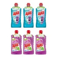 Środki do kuchni i łazienki - Płyn uniwersalny AJAX Boost + Floral Fiesta 6x 1 l - miniaturka - grafika 1