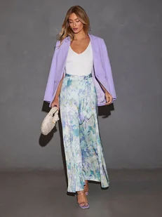 Milan Kiss Spodnie w kolorze niebieskim - Spodnie damskie - miniaturka - grafika 1