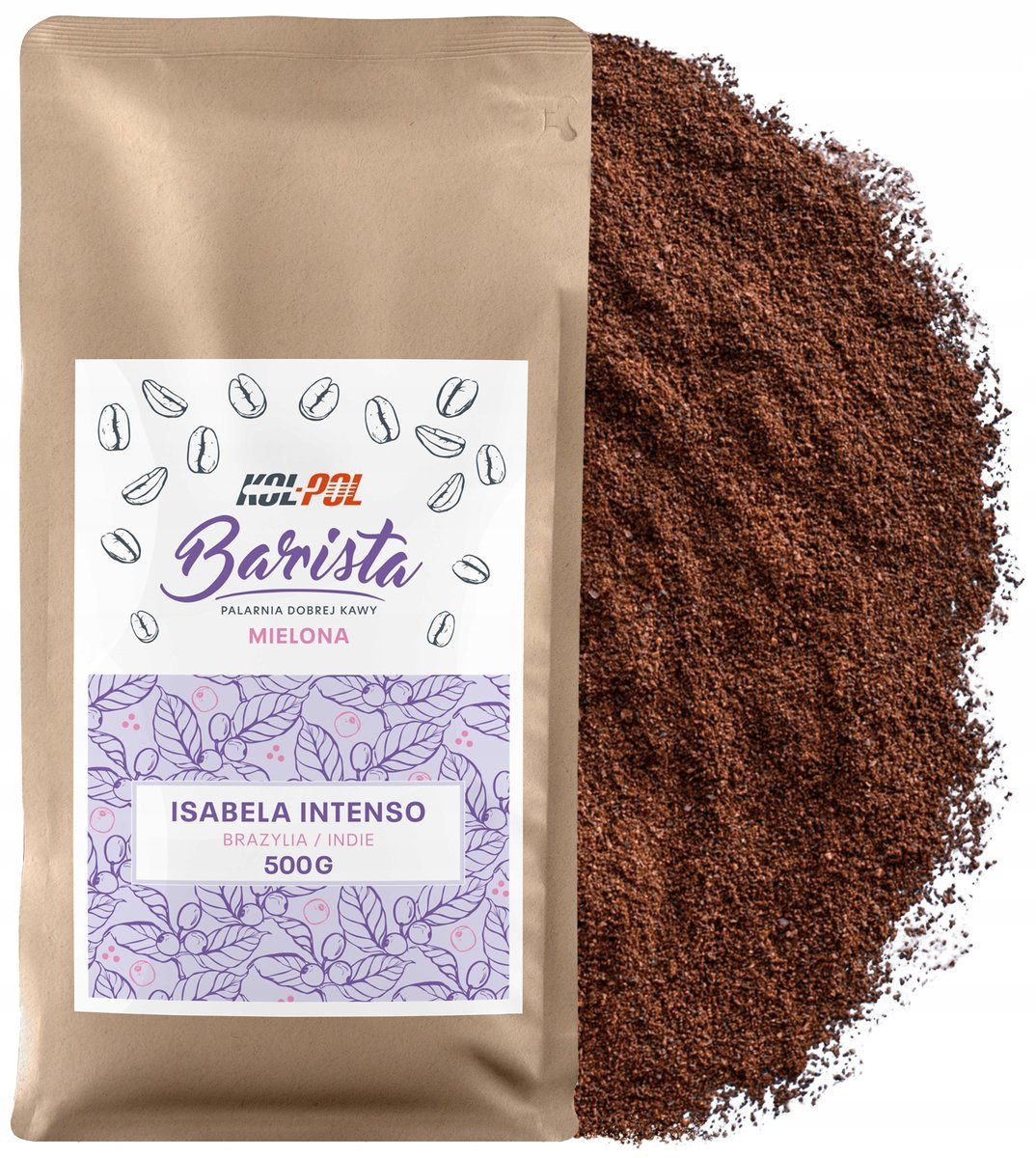 KAWA MIELONA 500g Kawa Świeżo Palona Lokalna - Isabela Intenso x Kol-Pol