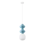 Lampy sufitowe - Lampa wisząca Colorella 2 w odcieniu pastelowego niebieskiego z ceramiki - miniaturka - grafika 1
