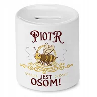 Skarbonki - Skarbonka Dla Piotra na Urodziny Imieniny Prezent z Nadrukiem ze Zdjęciem - miniaturka - grafika 1