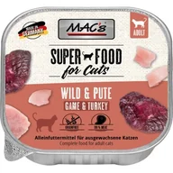 Mokra karma dla kotów - MAC's mokra karma dla kota Adult Dziczyzna i indyk 16x100 g - miniaturka - grafika 1