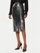 Spódnice - Rinascimento Spódnica midi CFC0019735002 Srebrny Regular Fit - miniaturka - grafika 1