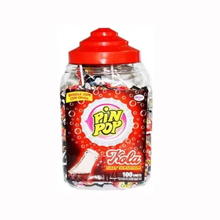 ALDOR LIZAK PIN POP COLA NEGRA Z GUMĄ BALONOWĄ 100SZT - Gumy do żucia, lizaki, dropsy - miniaturka - grafika 1
