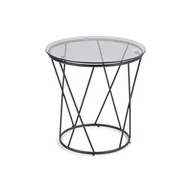Ławy i stoliki kawowe - Stolik Kawowy Okrągły Ława Szklana Manila Halmar - miniaturka - grafika 1