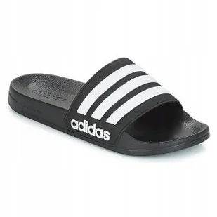 Klapki Adidas Adilette Shower Black Czarny 46 - Klapki i japonki męskie - miniaturka - grafika 1