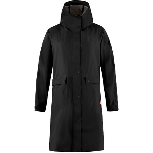 Fjallraven 14500131-550 Vardag Rain Parka W kurtka damska, czarna, rozmiar XL