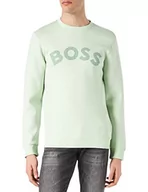 Bluzy męskie - BOSS Męska bluza Salbo Iconic, Otwarty zielony 361, 3XL - miniaturka - grafika 1
