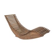 Fotele i krzesła ogrodowe - Beliani Leżanka ogrodowa drewno akacjowe BRESCIA - miniaturka - grafika 1