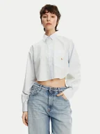 Koszule damskie - Calvin Klein Jeans Koszula J20J225078 Błękitny Regular Fit - miniaturka - grafika 1