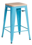 Taborety i hokery - D2.DESIGN Hoker Paris Wood 65cm nieb. sosna natura 94564 - miniaturka - grafika 1
