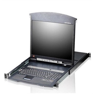Przełącznik KVM ATEN KL1508AN, 48 cm TFT, VGA, PS/2-USB przez kat. 5, 8 portów, układ FR 14.01.6218