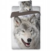 Pościel dla dzieci - Pościel Bawełniana Wilk 140x200 70x90 Realistyczny Nadruk - miniaturka - grafika 1