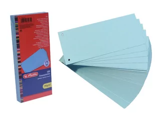 Herlitz PRZEKŁADKI 1/3 A4 KART. NIEBIESKIE ECO 100szt - Przekładki do segregatorów - miniaturka - grafika 1
