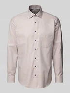 Koszule męskie - Koszula biznesowa o kroju regular fit z listwą guzikową - miniaturka - grafika 1