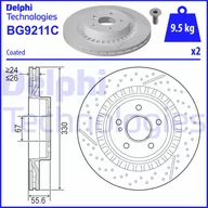 Tarcze hamulcowe - Tarcza hamulcowa DELPHI BG9211C - miniaturka - grafika 1