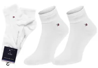 Skarpetki męskie - TOMMY  HILFIGER SKARPETKI STOPKI WHITE 342025001 300 - Rozmiar: 47-49 - miniaturka - grafika 1